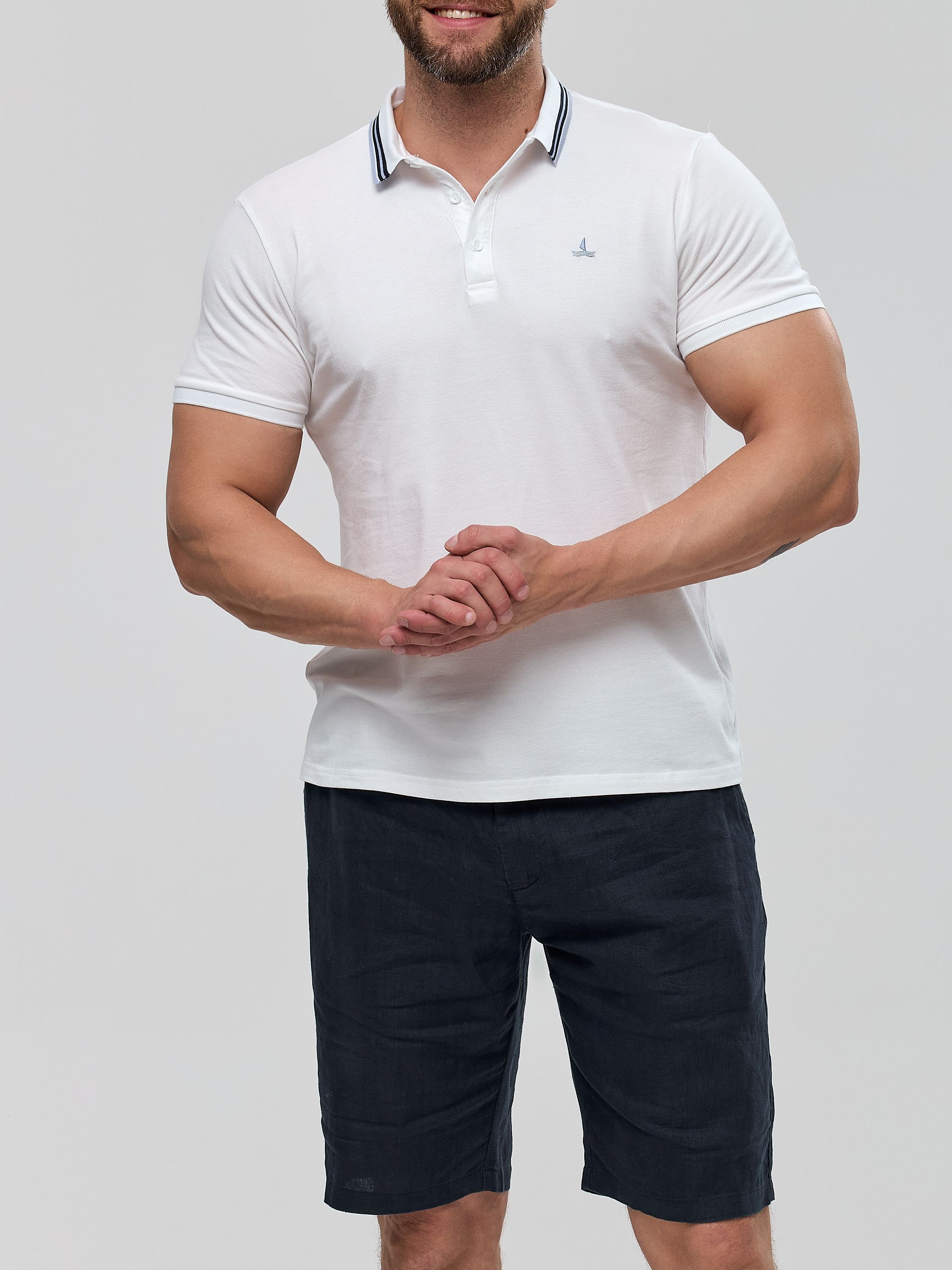 Поло муж. МС 2129 (M-6XL) (L белый)