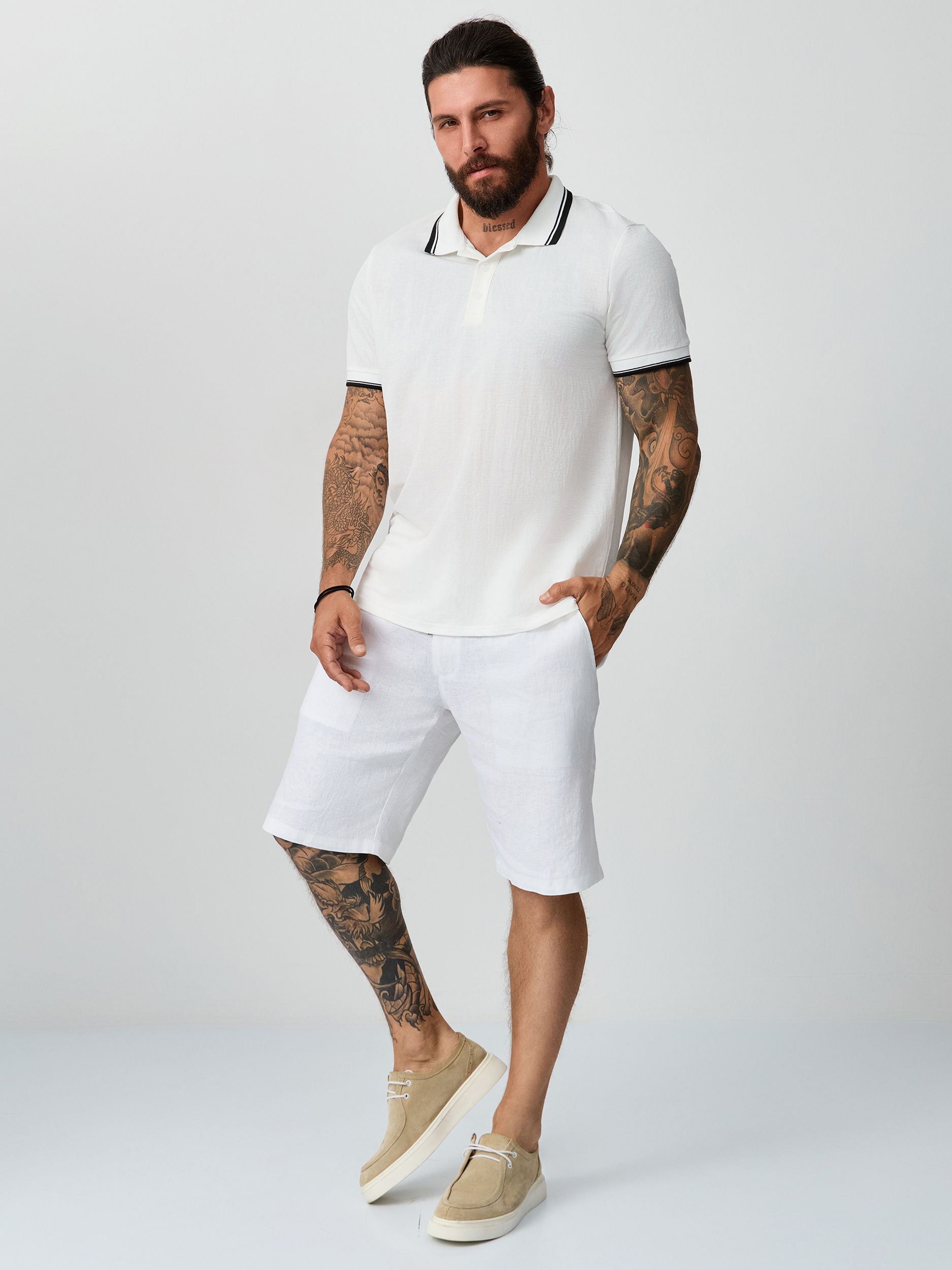 Шорты муж. лен МС 25048 (30-38)