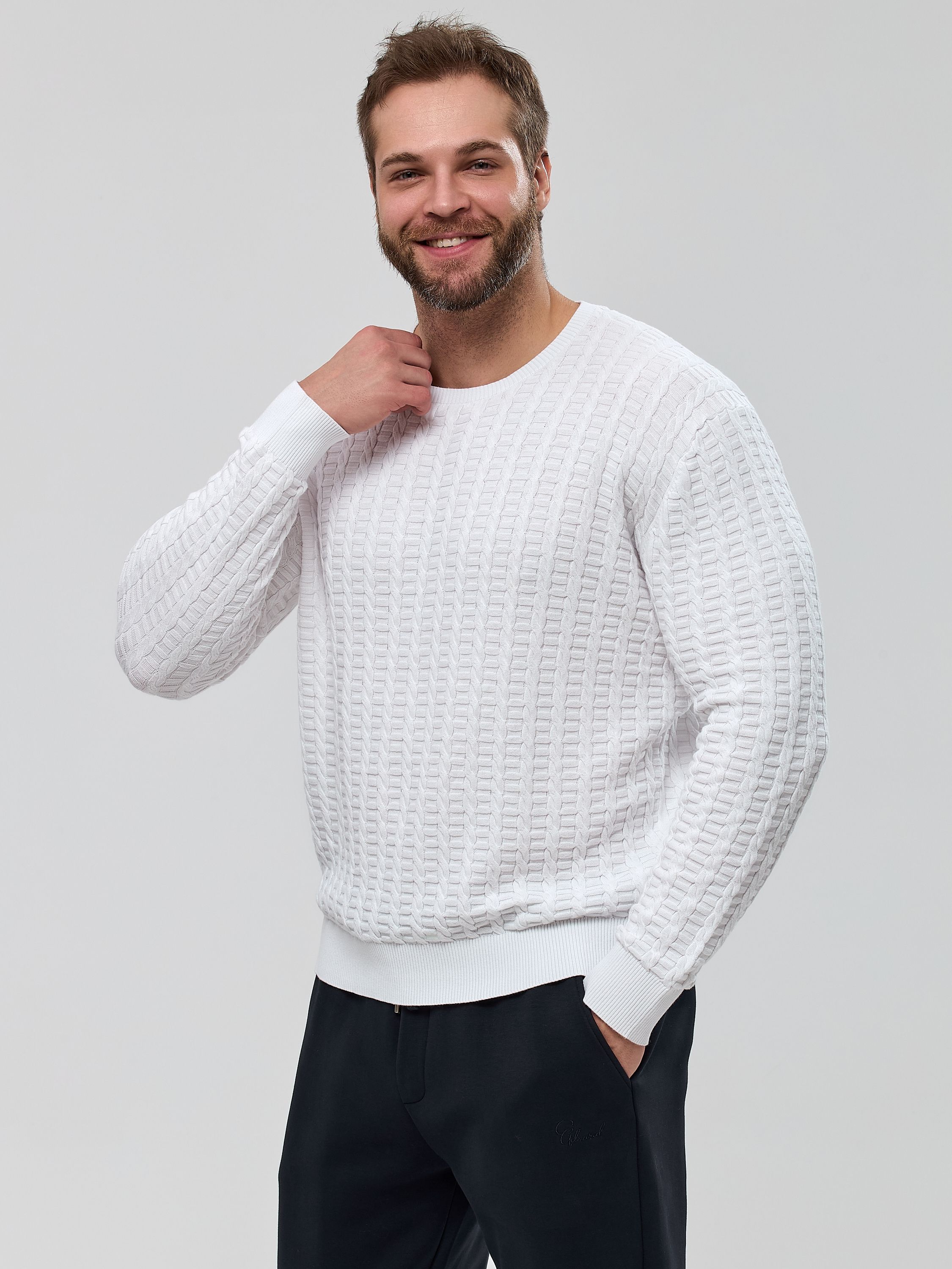 Джемпер муж. МС "косичка" 96297 (M-4XL)