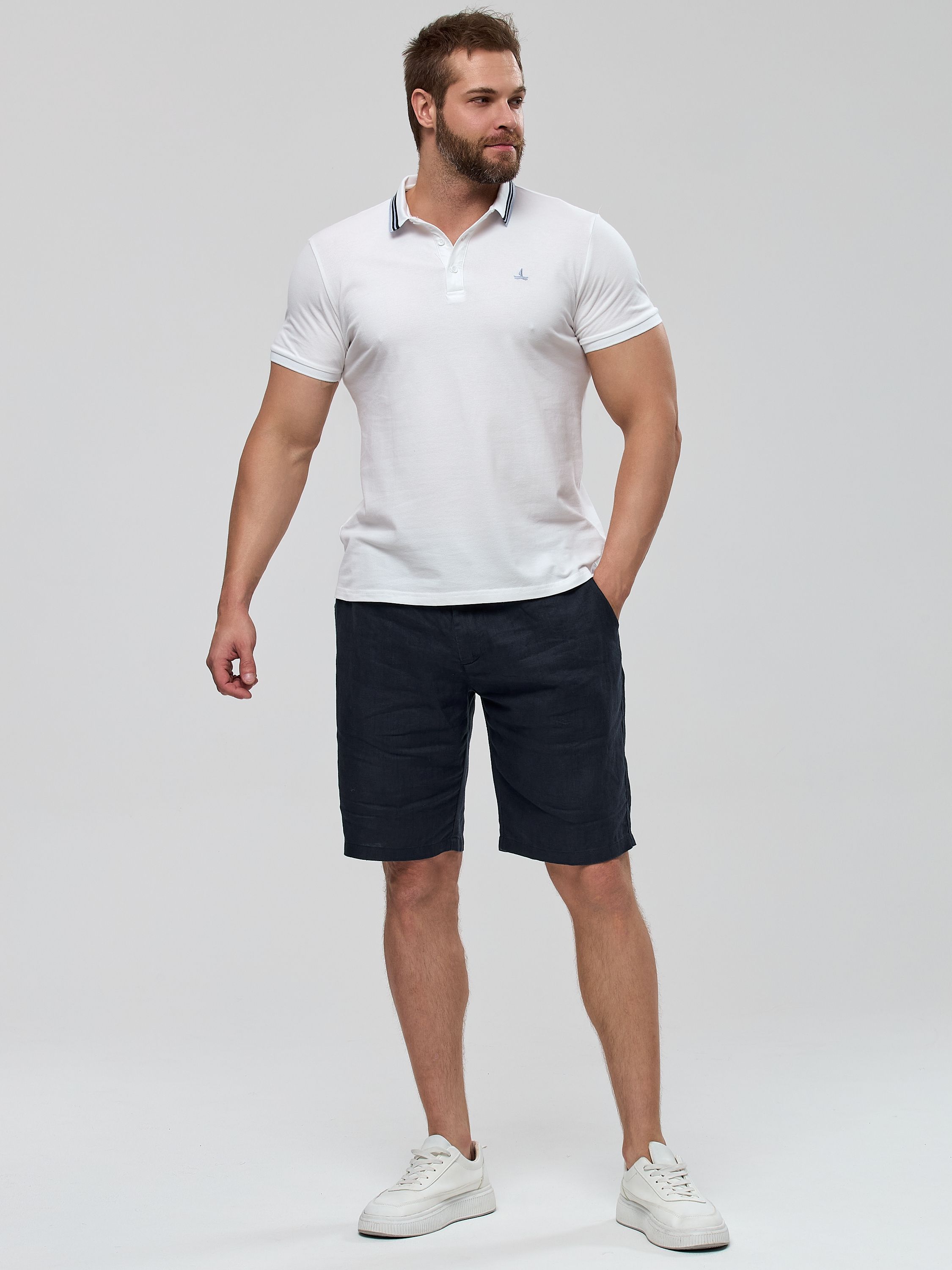 Поло муж. МС 2129 (M-6XL) (L белый)