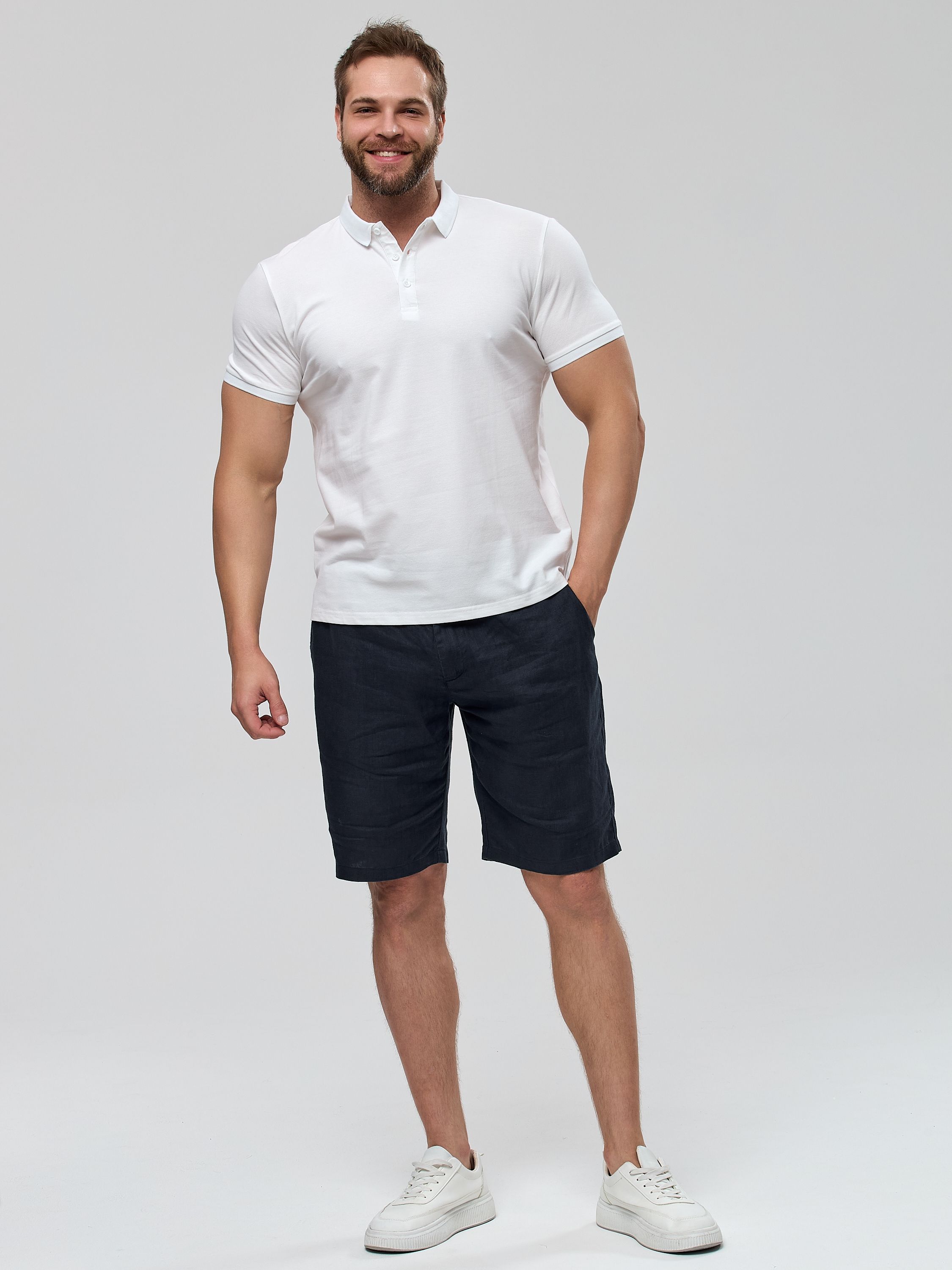 Поло муж. МС 2195 (M-6XL) (L белый)