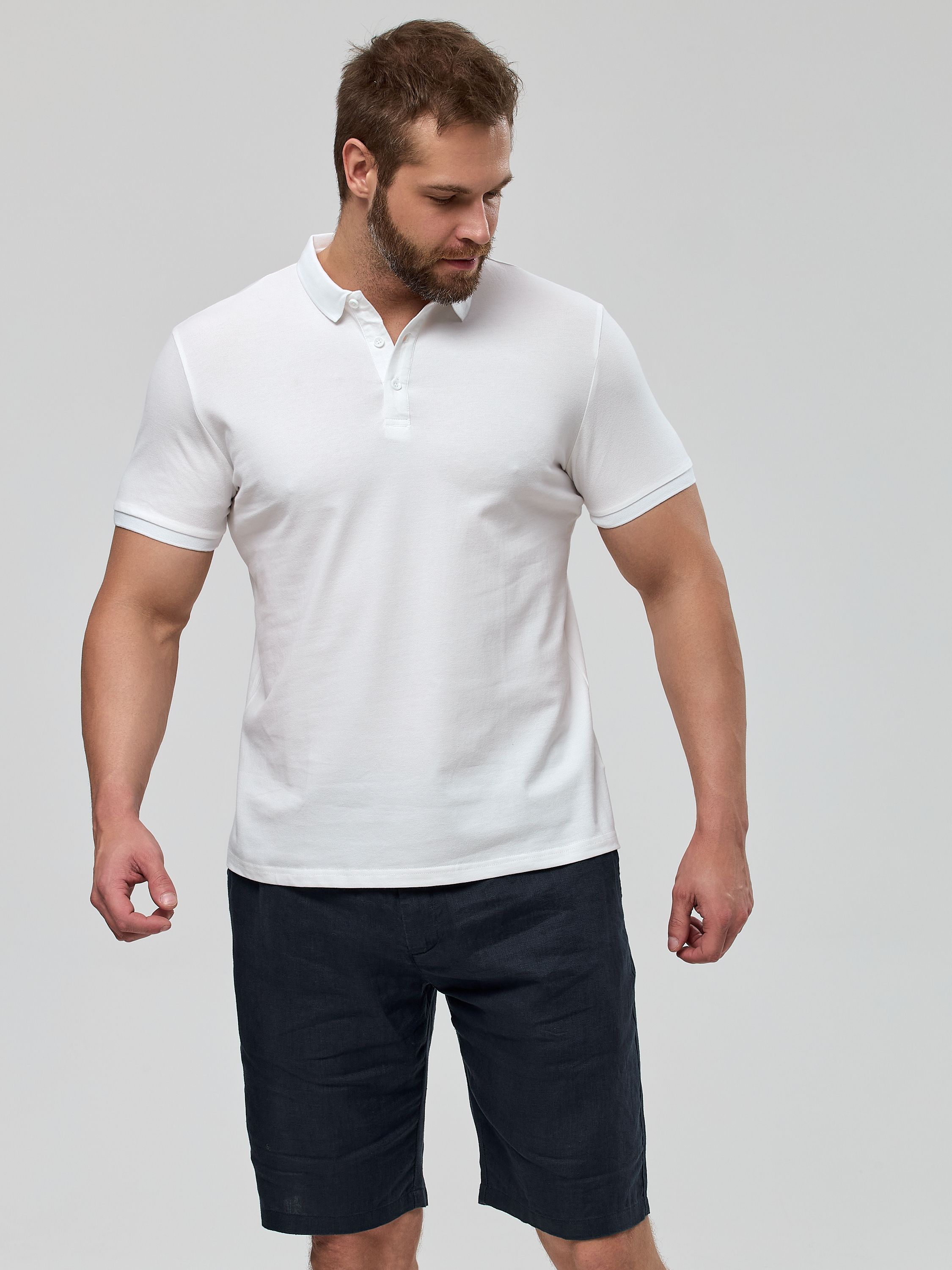 Поло муж. МС 2195 (M-6XL) (L белый)