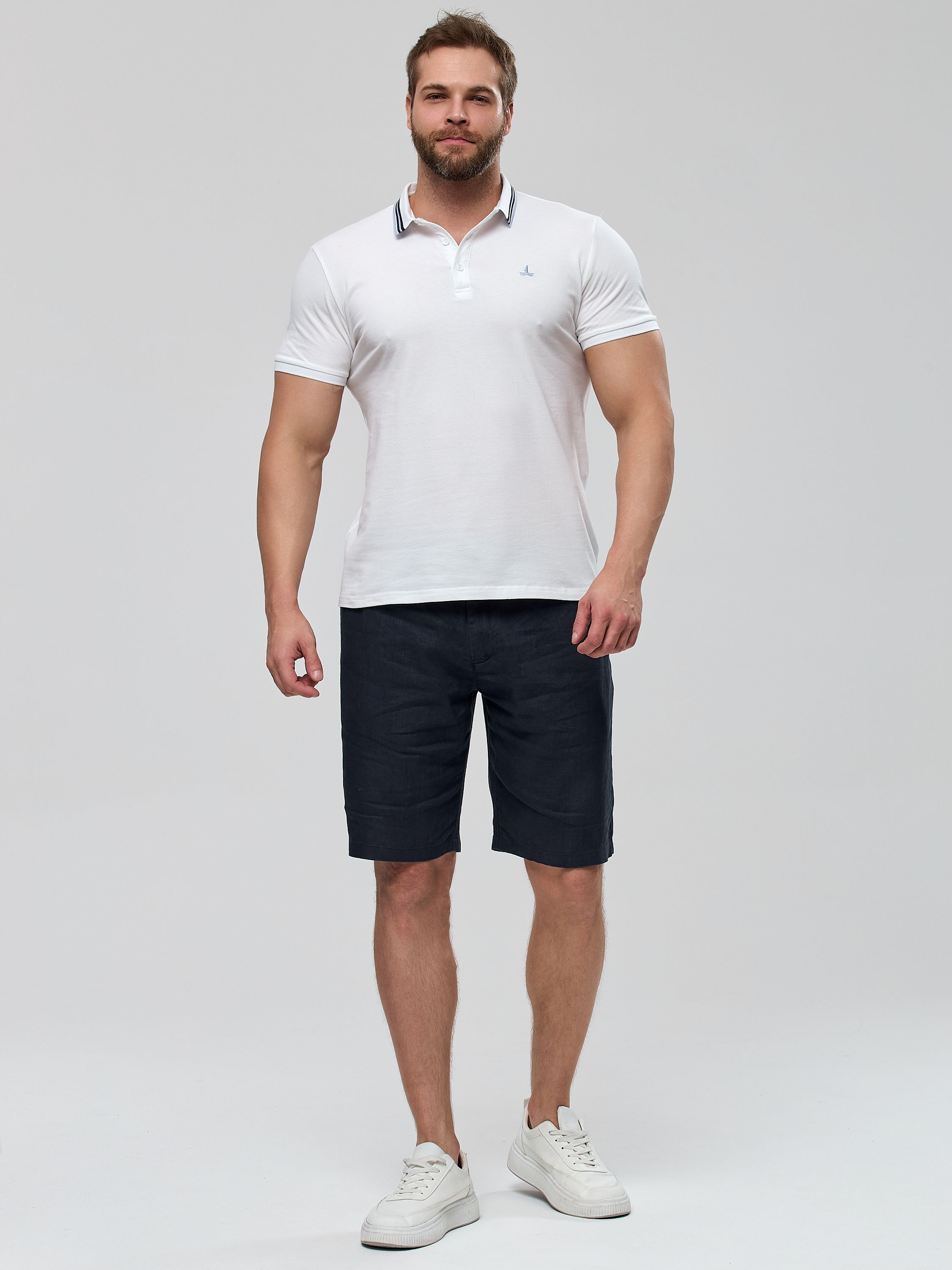 Поло муж. МС 2129 (M-6XL) (L белый)