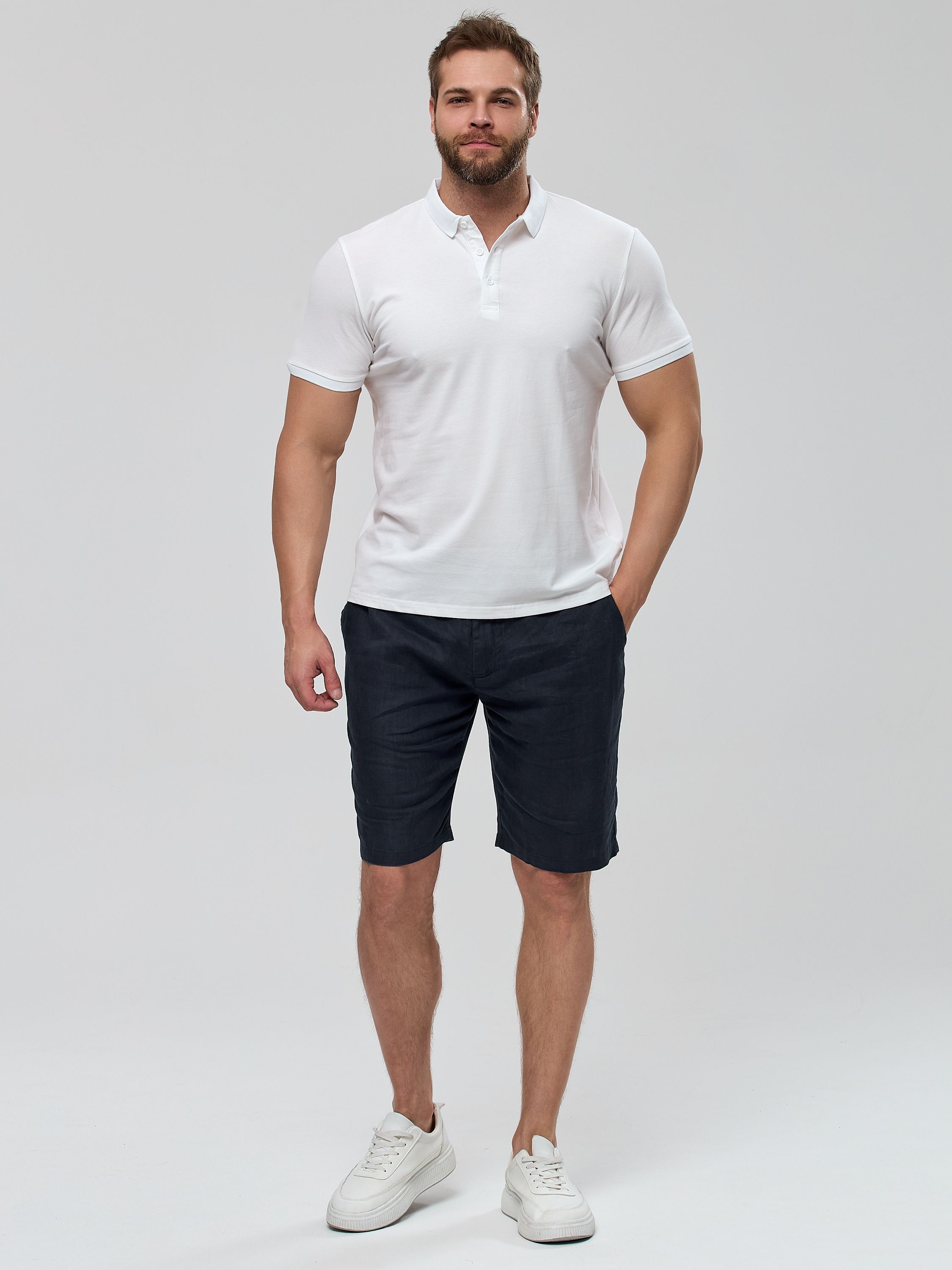 Поло муж. МС 2195 (M-6XL) (L белый)