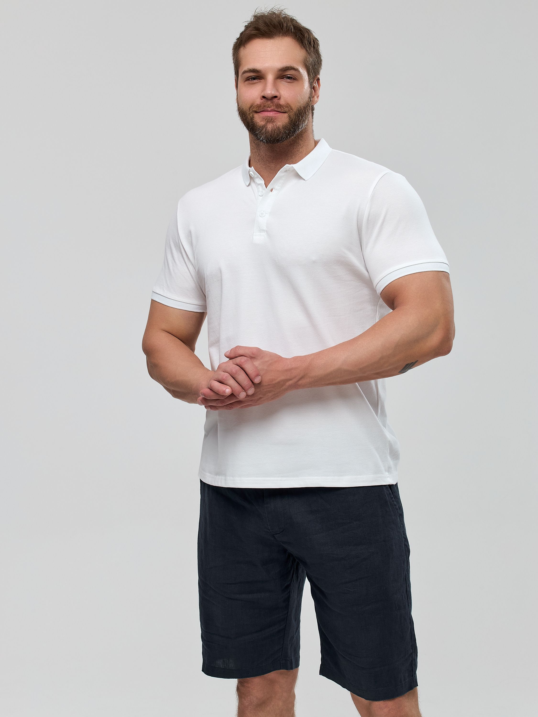 Поло муж. МС 2195 (M-6XL) (L белый)