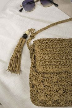 Сумка жен. МС соломка ажур 8942