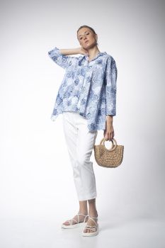 Блуза жен. МС ракушки Е24- 23009 (S-4XL)