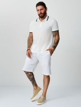 Шорты муж. лен МС 25048 (30-38) (34 белый)