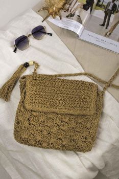 Сумка жен. МС соломка ажур 8942