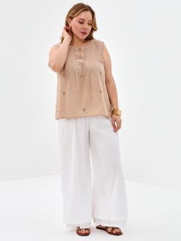 Блуза жен. Manvi Kanpur 10079 (S- XL) (M бежевый)