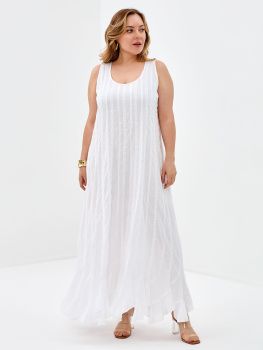 Сарафан жен. Manvi Multikali Long 00662 (S-XXL) (XXL белый)