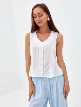 Топ жен. Manvi Anika 10081 (S-XXL) (L/XL белый)