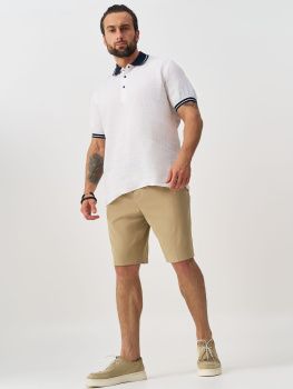 Поло муж. МС лен 2541 (M-2XL) (L белый)