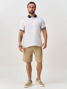Поло муж. МС лен 2541 (M-2XL) (L белый)