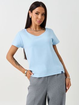 Футболка жен. МС "Base" 4602 (S-5XL) (5XL голубой)