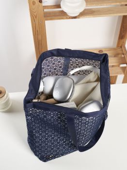 Сумка пляжная + косметичка МС ажур 9043