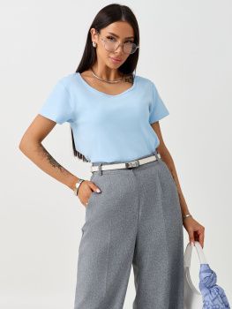 Футболка жен. МС "Base" 4602 (S-5XL) (5XL голубой)