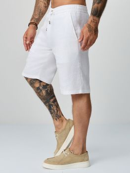 Шорты муж. лен МС 25048 (30-38) (34 белый)