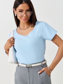 Футболка жен. МС "Base" 4602 (S-5XL) (5XL голубой)