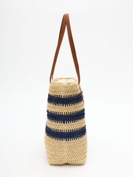 Сумка жен. МС тоут полоска соломка 10056