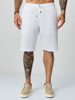 Шорты муж. лен МС 25048 (30-38) (34 белый)