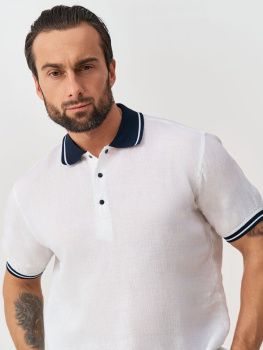 Поло муж. МС лен 2541 (M-2XL) (L белый)